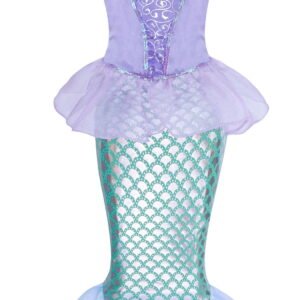 Jurebecia Princess Dress up Sequins Halloween Costume for Birthday Party & Christmas Toddler Kids with Accessories