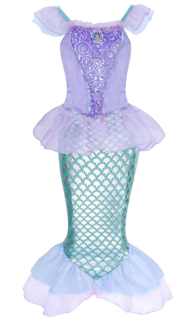 Jurebecia Mermaid dresses for girl Princess Dress up clothes Mermaid Costume up Kids Birthday Party Cosplay Role Play clothes Tween 150 cm 11-12 Years - 图片 9