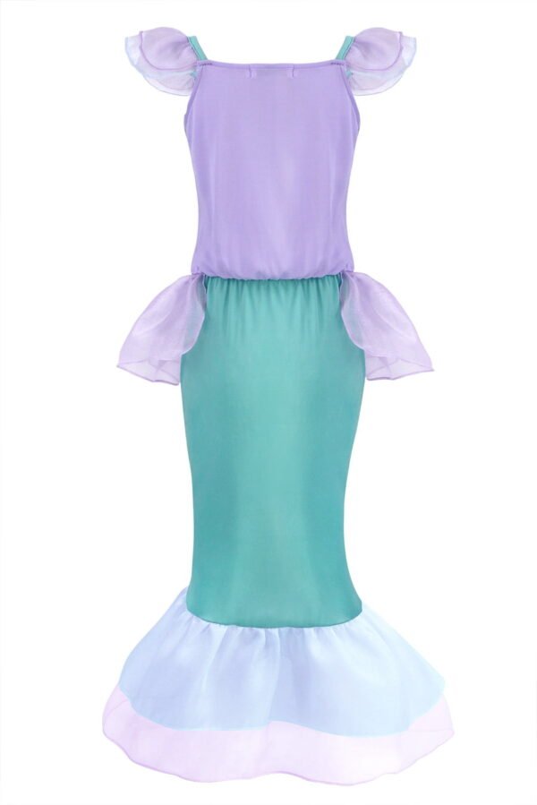Jurebecia Mermaid dresses for girl Princess Dress up clothes Mermaid Costume up Kids Birthday Party Cosplay Role Play clothes Tween 150 cm 11-12 Years - 图片 12