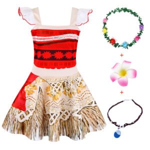 Jurebecia Princess Dress for Little Girls Ocean Adventure Costume Halloween Cosplay with Accessories
