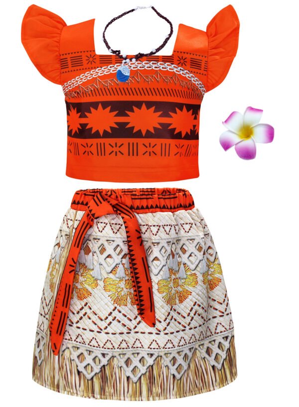 Jurebecia Princess Costume Adventure Dress for Girls Kids Ocean Theme up Birthday Halloween Outfit - 图片 11