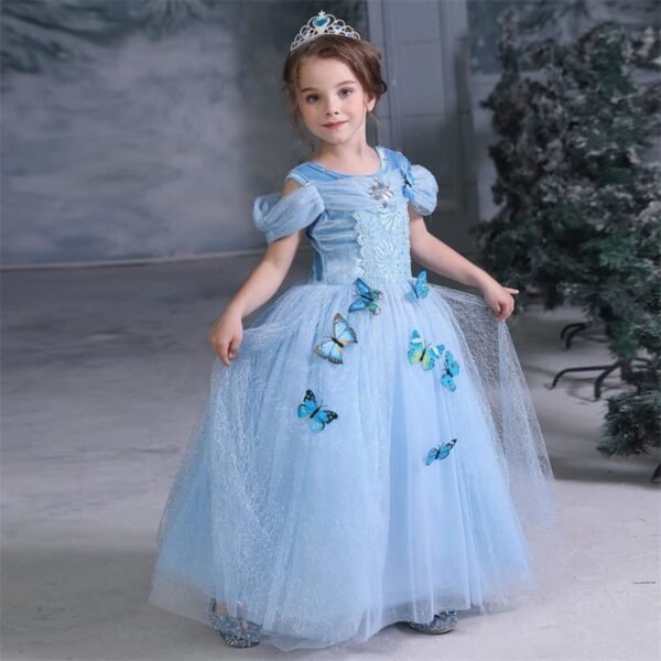 Jurebecia Princess Costume Girls Dress up Toddler Christmas Halloween Birthday Party Cosplay Fancy Kids With Accessories - 图片 3
