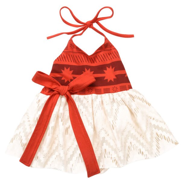 Jurebecia Baby Girl Princess Costume Princess Adventure Halter Backless Jumpsuit Dress Tulle Sundress Halloween Outfits - 图片 10