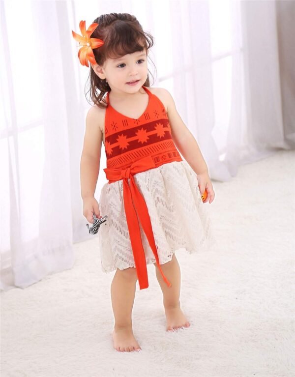 Jurebecia Baby Girl Princess Costume Princess Adventure Halter Backless Jumpsuit Dress Tulle Sundress Halloween Outfits - 图片 7