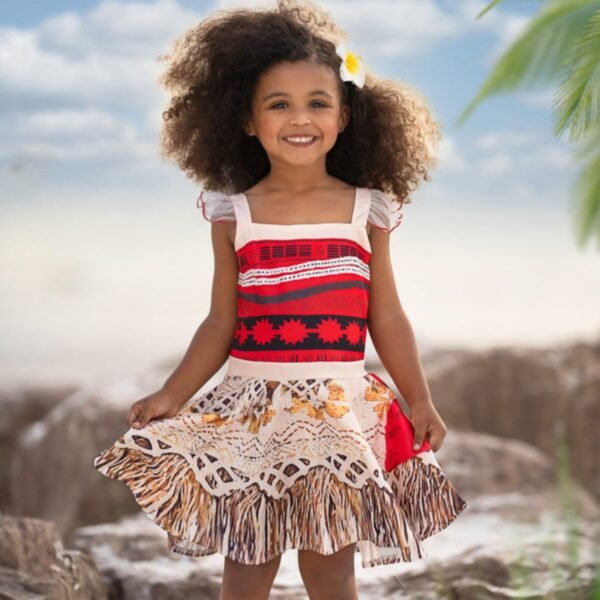 Jurebecia Princess Dress for Little Girls Ocean Adventure Costume Halloween Cosplay with Accessories - 图片 5