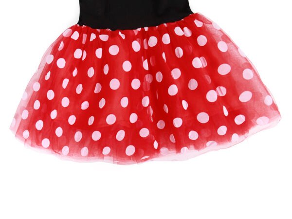 Jurebecia Toddler Girls Princess Costume Minnie Red Polka Dot Tutu Mouse Dress with Bow Headband Fancy Party Outfit for Birthday Cosplay - 图片 16