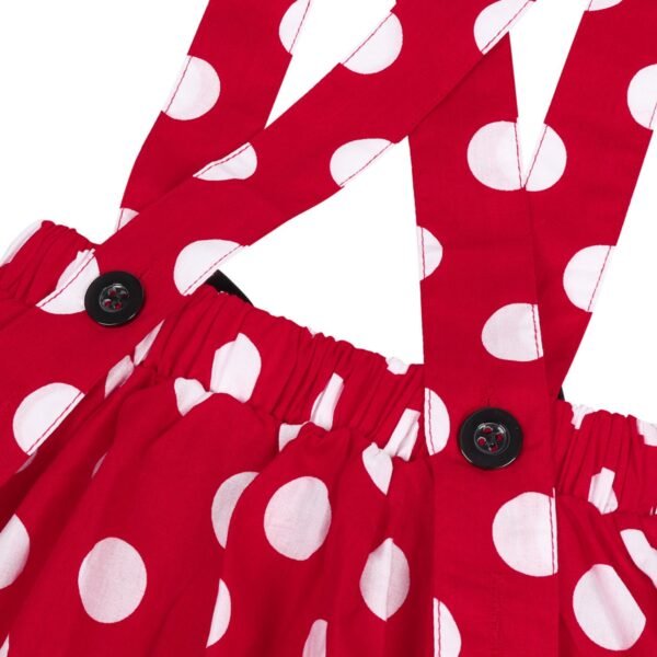 Jurebecia Mini Dress Girls Baby up Mouse Princess Dresses Toddler Cute Polka Dots Fancy Costume Kids Bowknot Tutu Disfraces Red - 图片 14