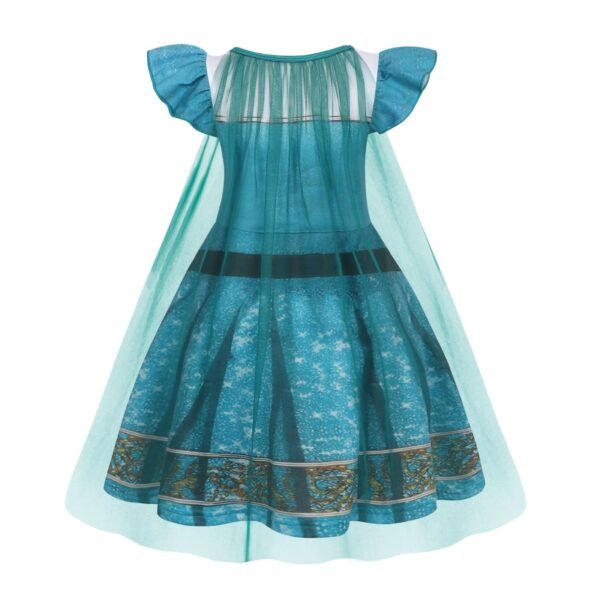 Benylion Girls Princess Costumes Princess Dresses Fancy Dress Up Outfits with Cape Birthday Party Cosplay Outfit for 5-6 Years - 图片 3