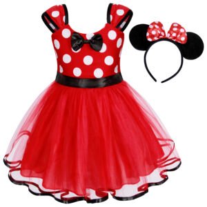 Jurebecia Princess Costume Baby Fancy Halloween Mini Dress up Bowknot Tutu Tulle Xmas Cosplay Cute Birthday Party Outfits