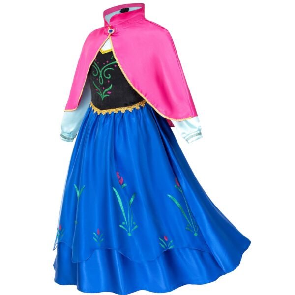 Jurebecia Princess Dress Snow Queen Costume for Girls Birthday Party Halloween Christmas Cosplay Outfit Toddler Kids - 图片 7