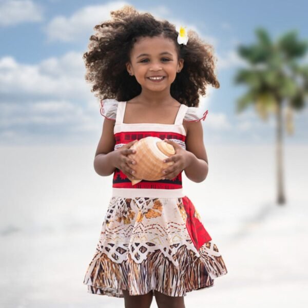 Jurebecia Princess Dress for Little Girls Ocean Adventure Costume Halloween Cosplay with Accessories - 图片 3