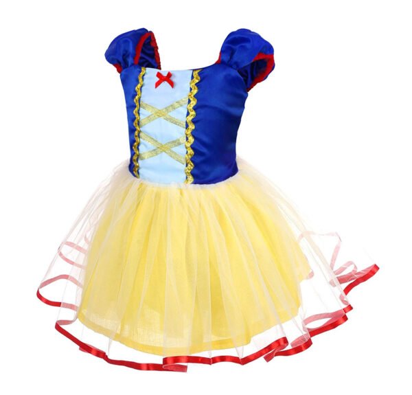 Jurebecia Girls Princess Dress Toddler Royal Storybook up Kids Puffed Sleeves & Tulle Skirt Birthday Party Costume Tulle Skirt - 图片 7