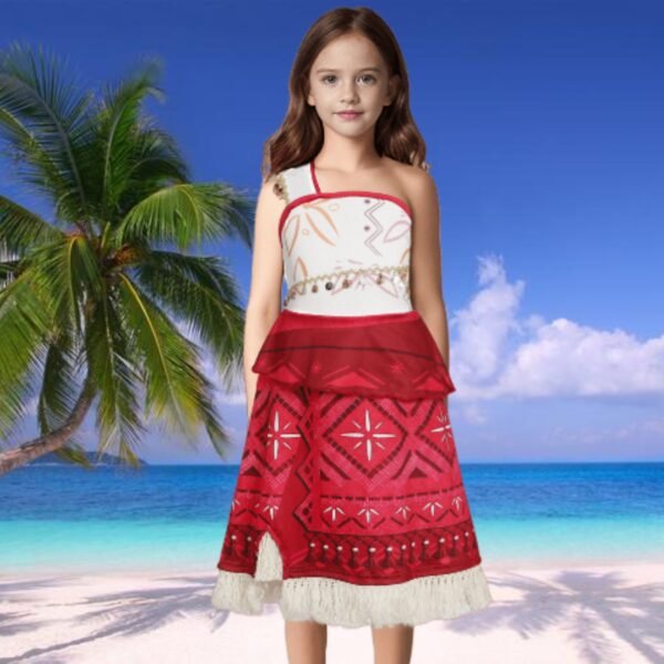 Jurebecia Princess Costume for Girls Ocean Adventure Dress Halloween Cosplay Outfits Birthday Fancy Tween Dress with Accessories - 图片 8