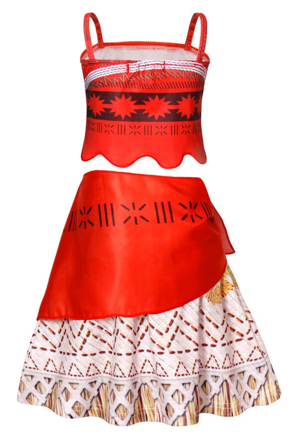 Jurebecia Girl Costume Princess Dress up Toddler Kids Halloween Christmas Cosplay Two-Pieces Crop Top Tassel Skirt Set Red Age - 图片 11