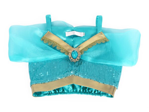 Jurebecia Princess Costume for Girls Sequined Halloween Dress up Blue with Accessories - 图片 17