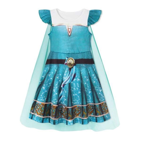 Benylion Girls Princess Costumes Princess Dresses Fancy Dress Up Outfits with Cape Birthday Party Cosplay Outfit for 5-6 Years - 图片 4