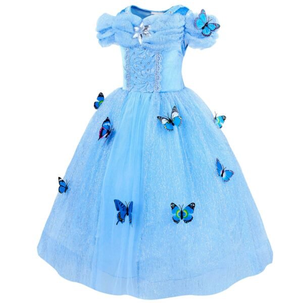 Jurebecia Princess Costume Girls Dress up Toddler Christmas Halloween Birthday Party Cosplay Fancy Kids With Accessories - 图片 10