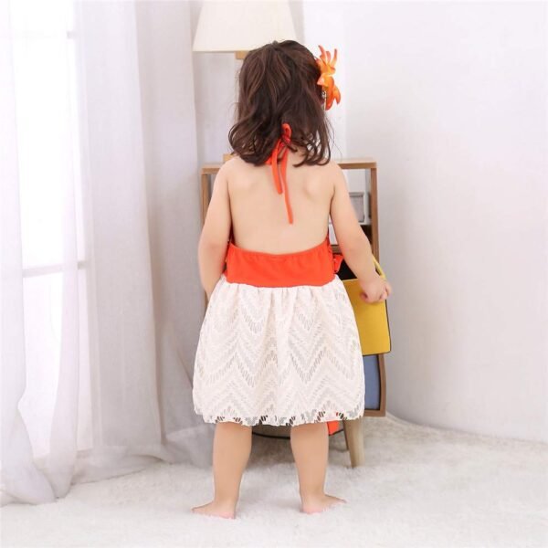Jurebecia Baby Girl Princess Costume Princess Adventure Halter Backless Jumpsuit Dress Tulle Sundress Halloween Outfits - 图片 8