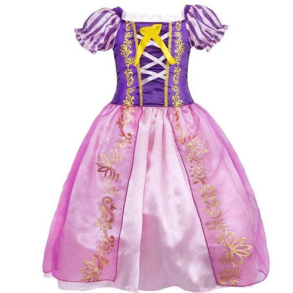 Jurebecia Girls Princess Costume, Floral Puffy Dress for Halloween Cosplay, Kids Birthday Party Dress with Accessories - 图片 6
