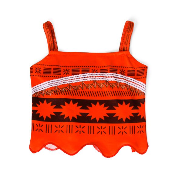 Jurebecia Girl Costume Princess Dress up Toddler Kids Halloween Christmas Cosplay Two-Pieces Crop Top Tassel Skirt Set Red Age - 图片 10