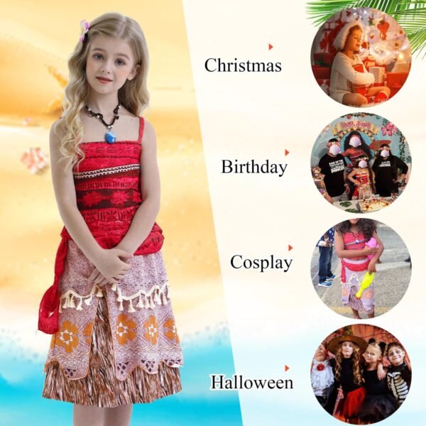 Jurebecia Princess Costume for Girls Adventure Dress Outfit Two-Pieces Crop Top Skirt Set Birthday Party Clothes Child - 图片 7
