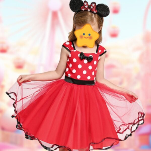 Jurebecia Princess Costume Baby Fancy Halloween Mini Dress up Bowknot Tutu Tulle Xmas Cosplay Cute Birthday Party Outfits - 图片 6