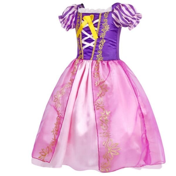 Jurebecia Girls Princess Costume, Floral Puffy Dress for Halloween Cosplay, Kids Birthday Party Dress with Accessories - 图片 8