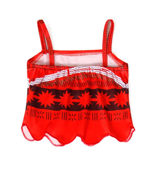 Jurebecia Girl Costume Princess Dress up Toddler Kids Halloween Christmas Cosplay Two-Pieces Crop Top Tassel Skirt Set Red Age - 图片 9