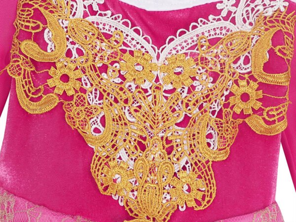 Jurebecia Girls Princess Dress up Aurora Fancy Dresses Birthday Party Cosplay for Kids Evening Gown with Accessories - 图片 14