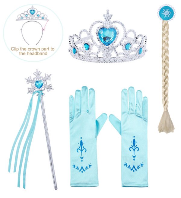 Jurebecia Girls Princess Dress Shimmering Sequin Mesh Cape & Costume-up Accessories for Cosplay Halloween - 图片 14