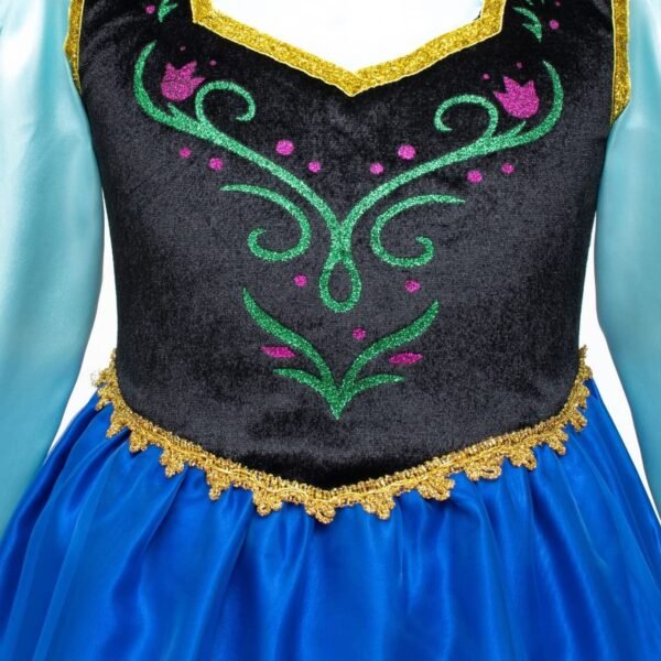 Jurebecia Princess Dress Snow Queen Costume for Girls Birthday Party Halloween Christmas Cosplay Outfit Toddler Kids - 图片 9