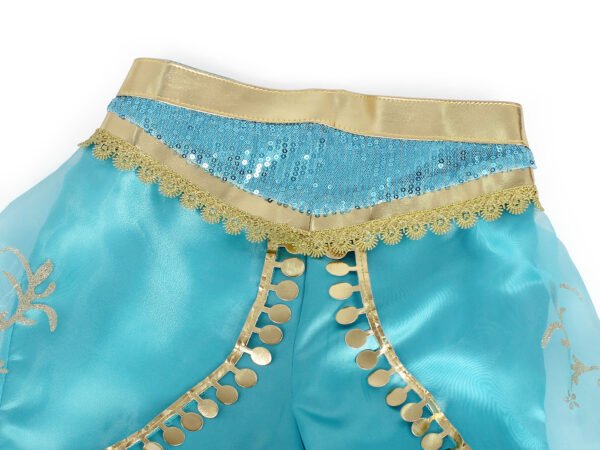 Jurebecia Princess Costume for Girls Sequined Halloween Dress up Blue with Accessories - 图片 10