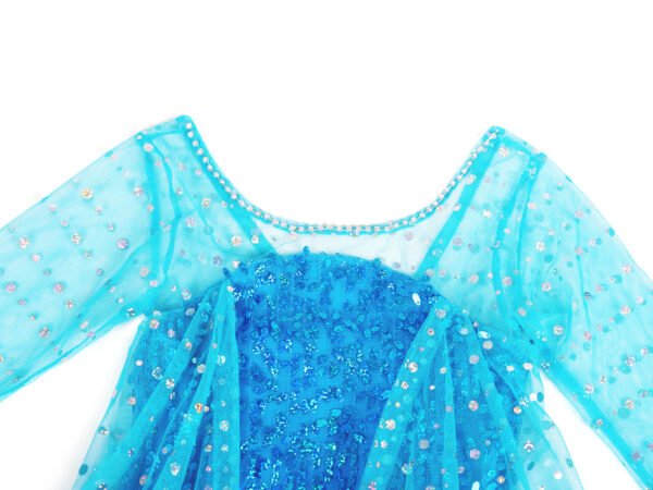 Jurebecia Girls Princess Dress Shimmering Sequin Mesh Cape & Costume-up Accessories for Cosplay Halloween - 图片 13