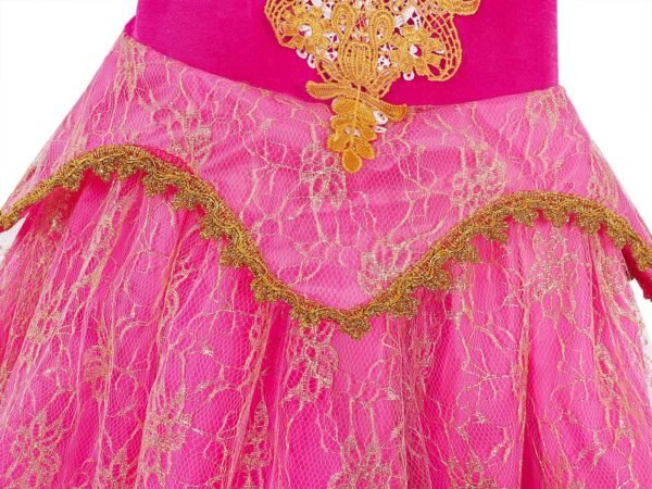 Jurebecia Girls Princess Dress up Aurora Fancy Dresses Birthday Party Cosplay for Kids Evening Gown with Accessories - 图片 15