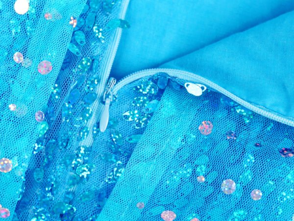 Jurebecia Girls Princess Dress Shimmering Sequin Mesh Cape & Costume-up Accessories for Cosplay Halloween - 图片 12