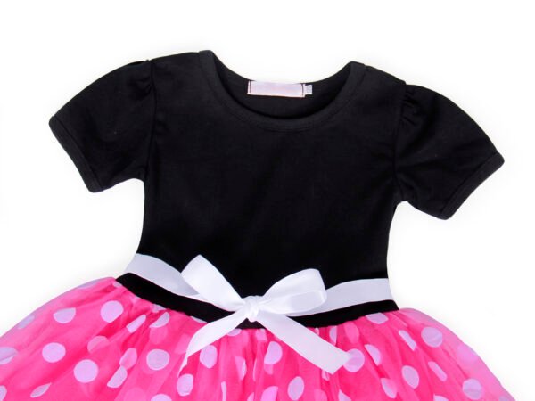 Jurebecia Girls Red Polka Dot Tutu Minnie Dress with Bow Headband Baby Toddler Party Mouse Costume for Birthday Cosplay - 图片 15