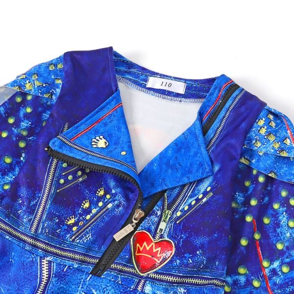 Jurebecia Princess Costume for Girls Cosplay Clothes Zipper Jacket Long Sleeve Dress Fancy Halloween Birthday Party Outfits - 图片 11
