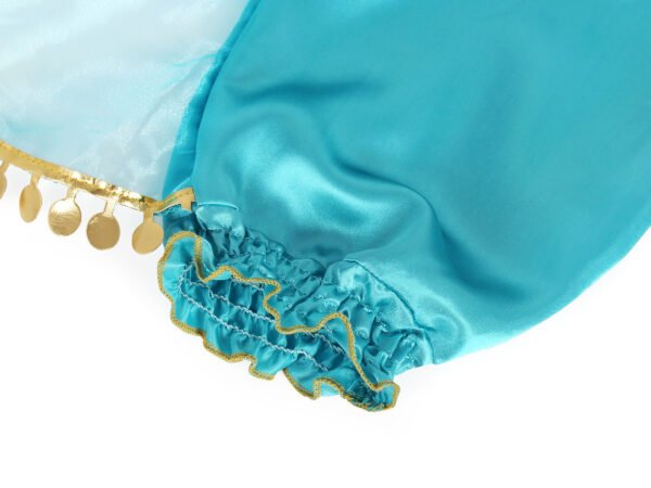 Jurebecia Princess Costume for Girls Sequined Halloween Dress up Blue with Accessories - 图片 13