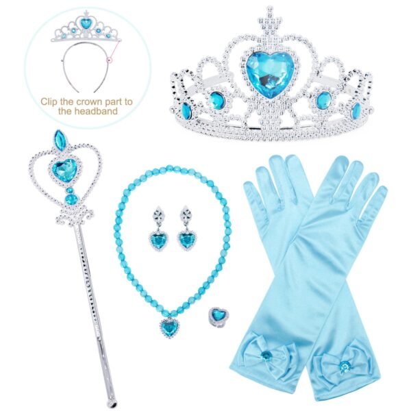 Jurebecia Princess Costume Girls Dress up Toddler Christmas Halloween Birthday Party Cosplay Fancy Kids With Accessories - 图片 14