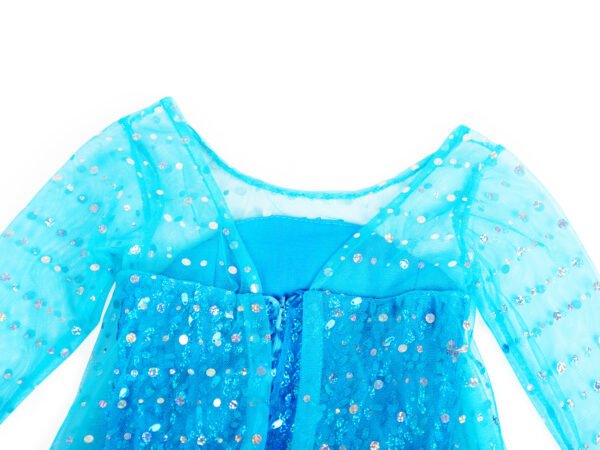 Jurebecia Girls Princess Dress Shimmering Sequin Mesh Cape & Costume-up Accessories for Cosplay Halloween - 图片 11