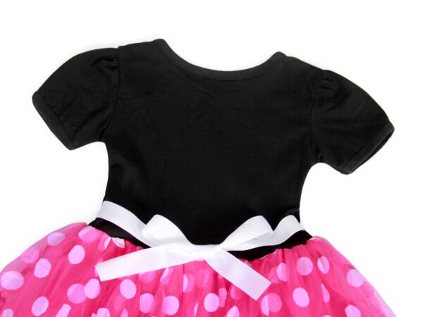 Jurebecia Girls Red Polka Dot Tutu Minnie Dress with Bow Headband Baby Toddler Party Mouse Costume for Birthday Cosplay - 图片 10