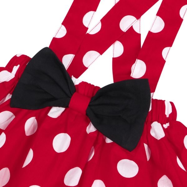 Jurebecia Mini Dress Girls Baby up Mouse Princess Dresses Toddler Cute Polka Dots Fancy Costume Kids Bowknot Tutu Disfraces Red - 图片 15