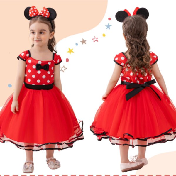 Jurebecia Princess Costume Baby Fancy Halloween Mini Dress up Bowknot Tutu Tulle Xmas Cosplay Cute Birthday Party Outfits - 图片 12