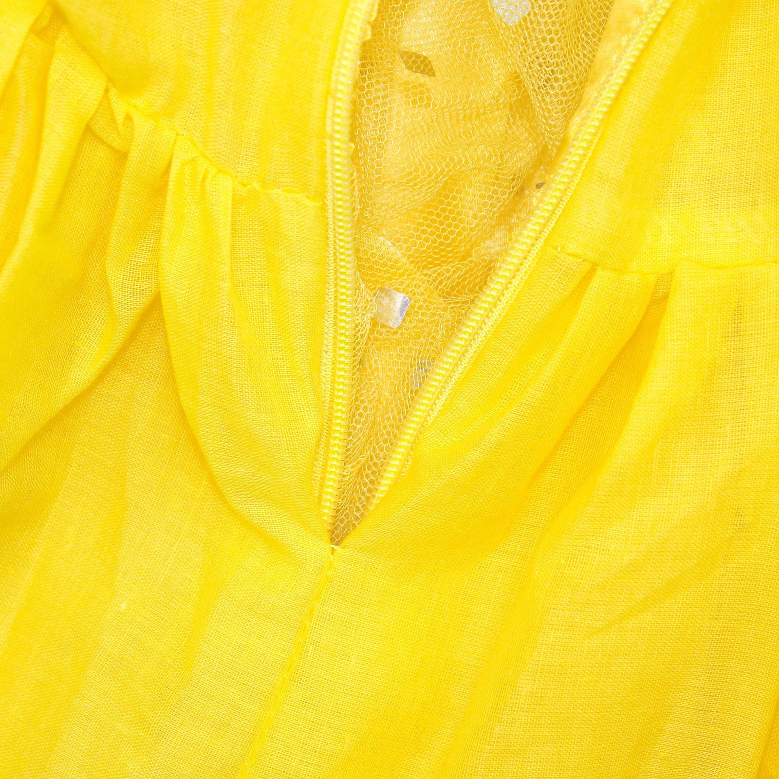 Jurebecia Princess Dresses for Girls Halloween Costume Layered Off Shoulder Cosplay Birthday Outfit Yellow Kids Birthday Holiday Theme Party Clothes - 图片 13