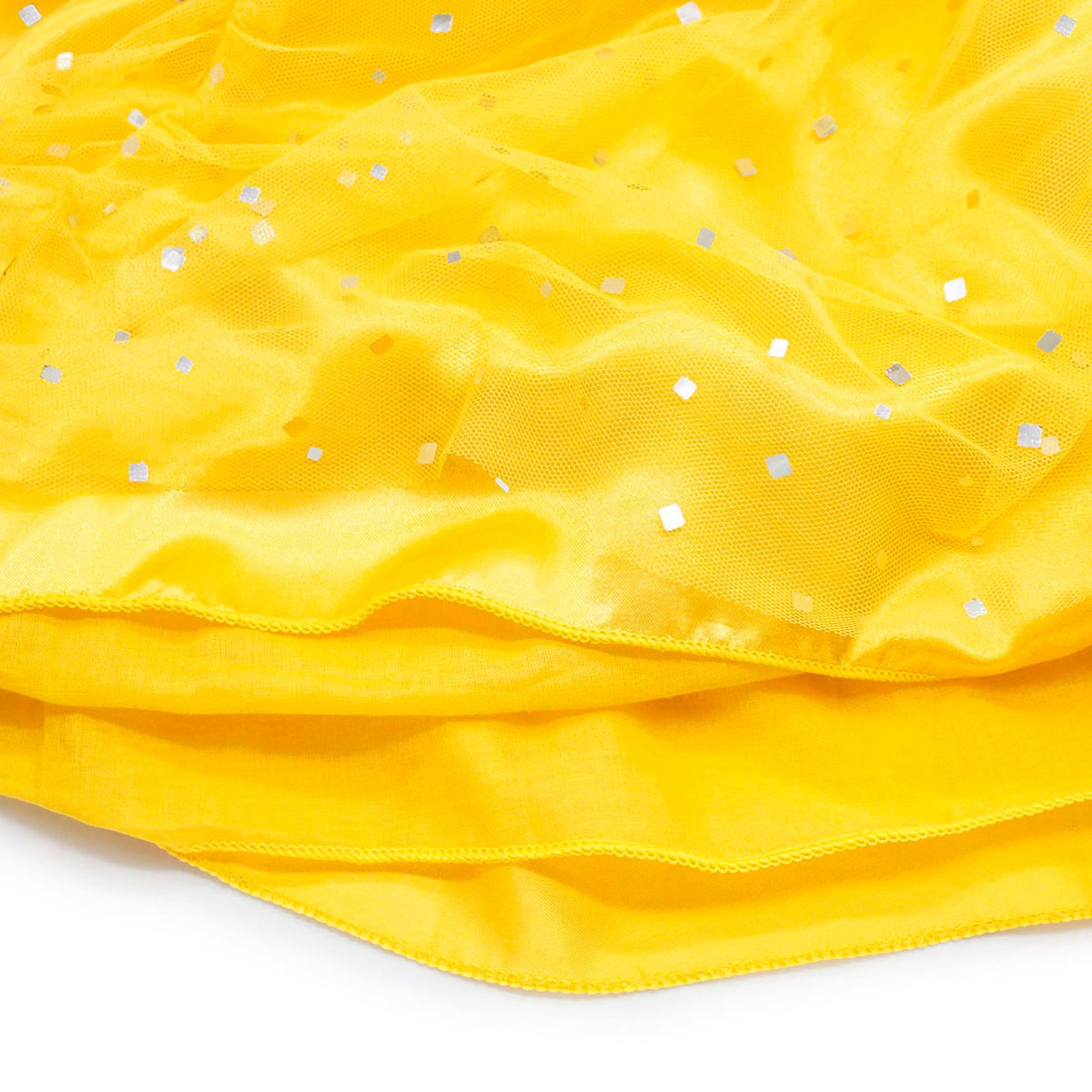 Jurebecia Princess Dresses for Girls Halloween Costume Layered Off Shoulder Cosplay Birthday Outfit Yellow Kids Birthday Holiday Theme Party Clothes - 图片 14