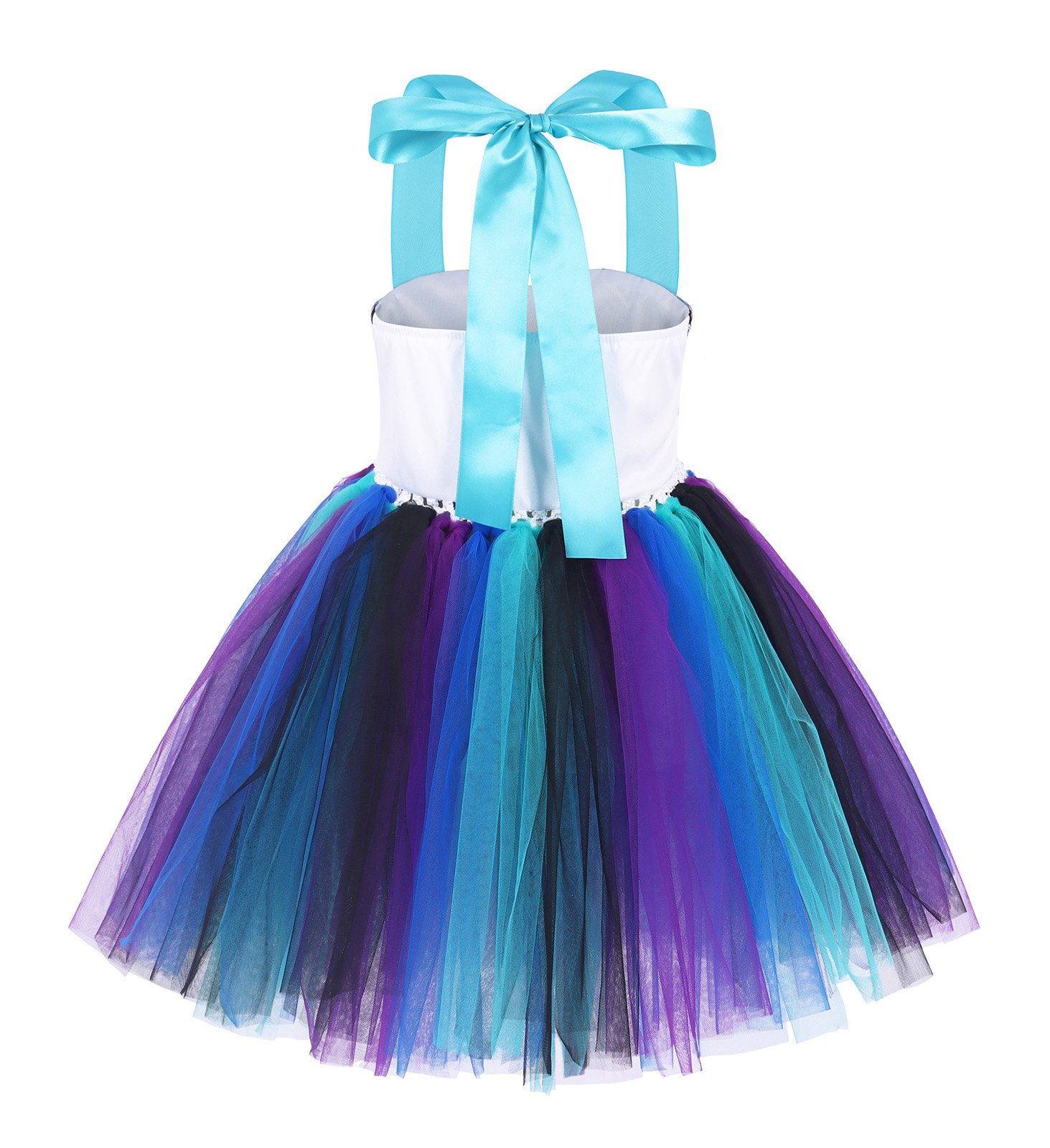 Jurebecia Little Girls Princess Cosplay Dress Birthday Party Halloween Cosplay Costumes with hairband - 图片 4