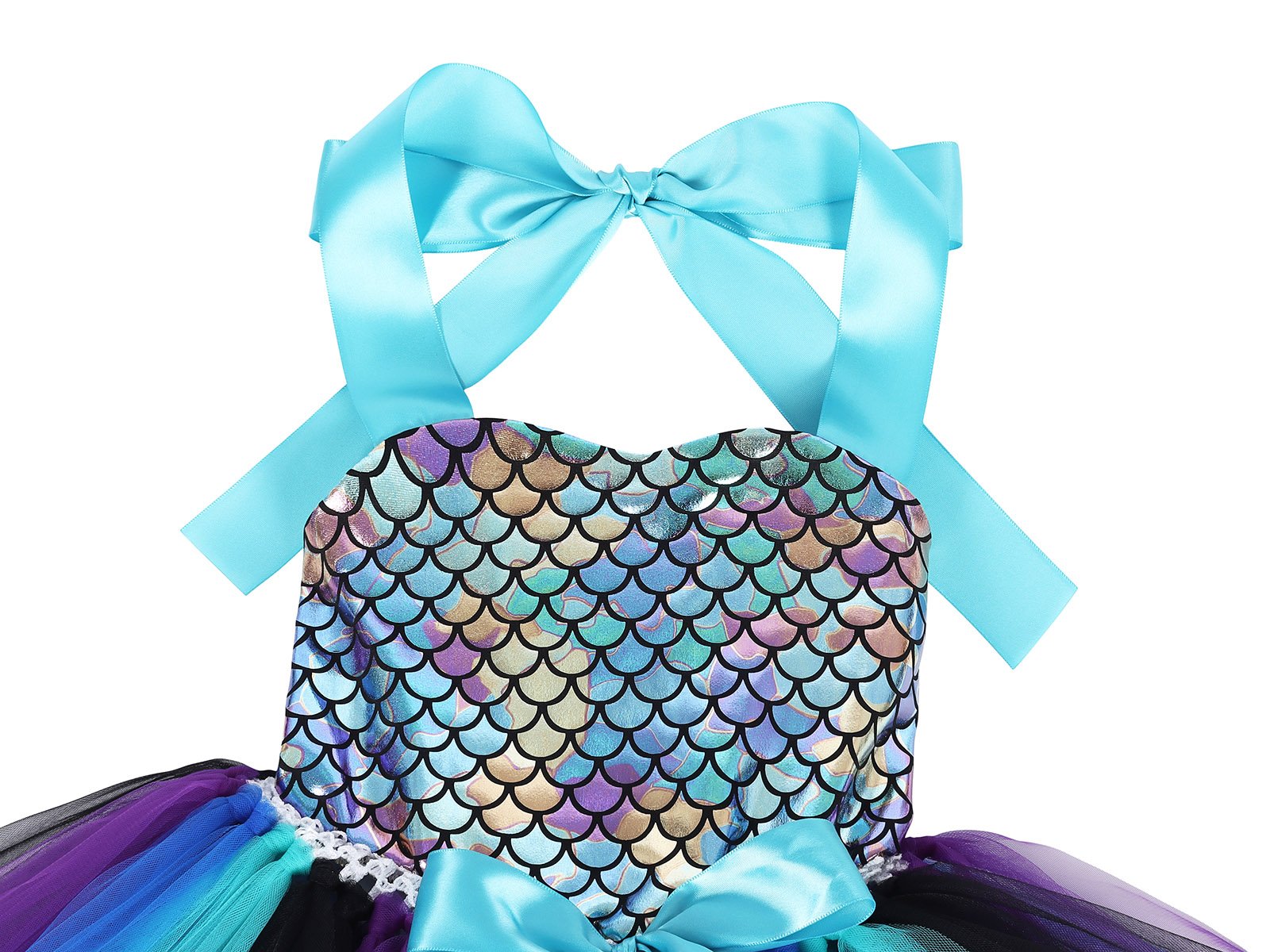 Jurebecia Little Girls Princess Cosplay Dress Birthday Party Halloween Cosplay Costumes with hairband - 图片 6