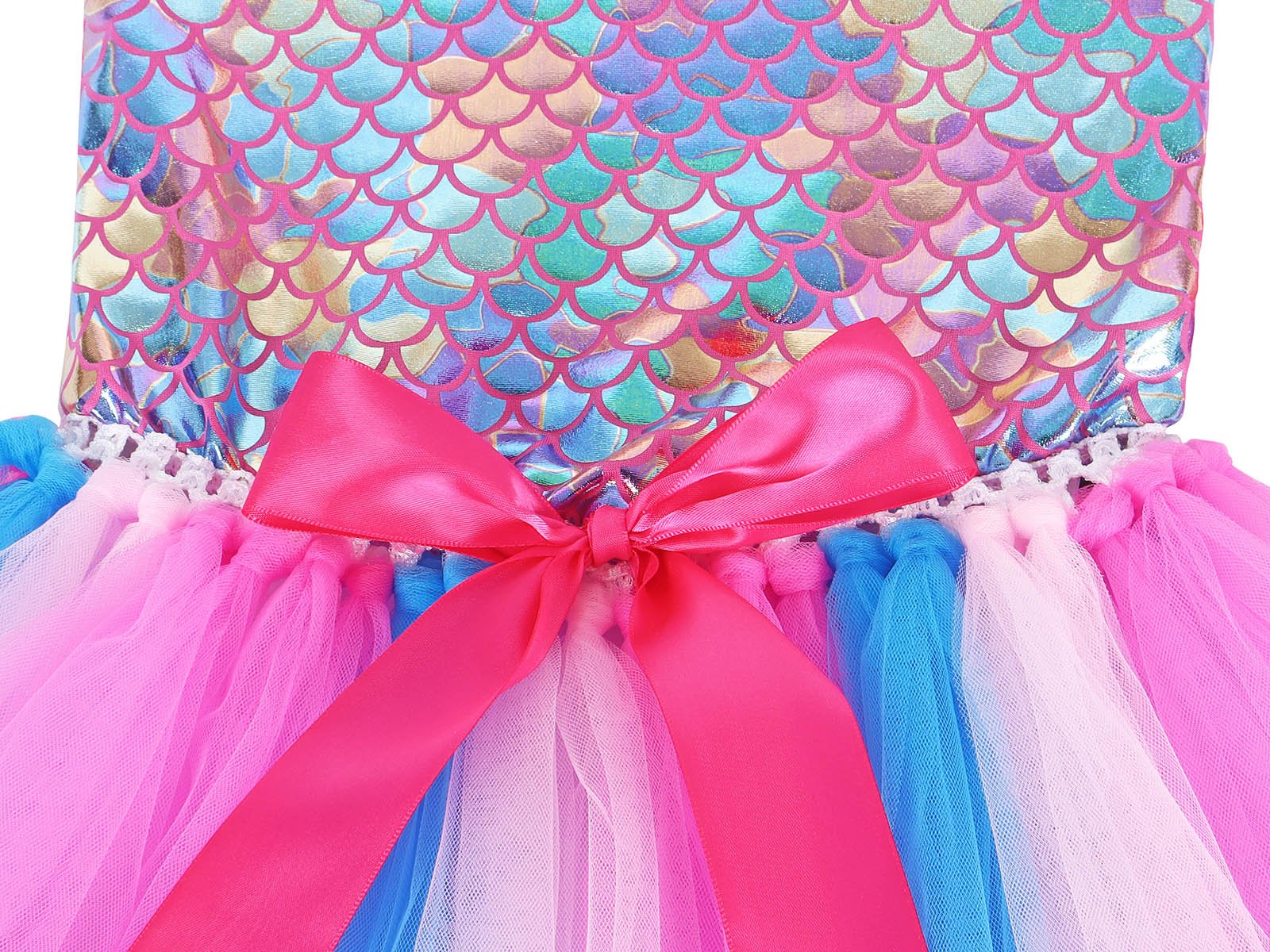 Jurebecia Little Girls Princess Dresses Cosplay Costume Birthday Party Halloween Cosplay Costumes with hairband - 图片 5