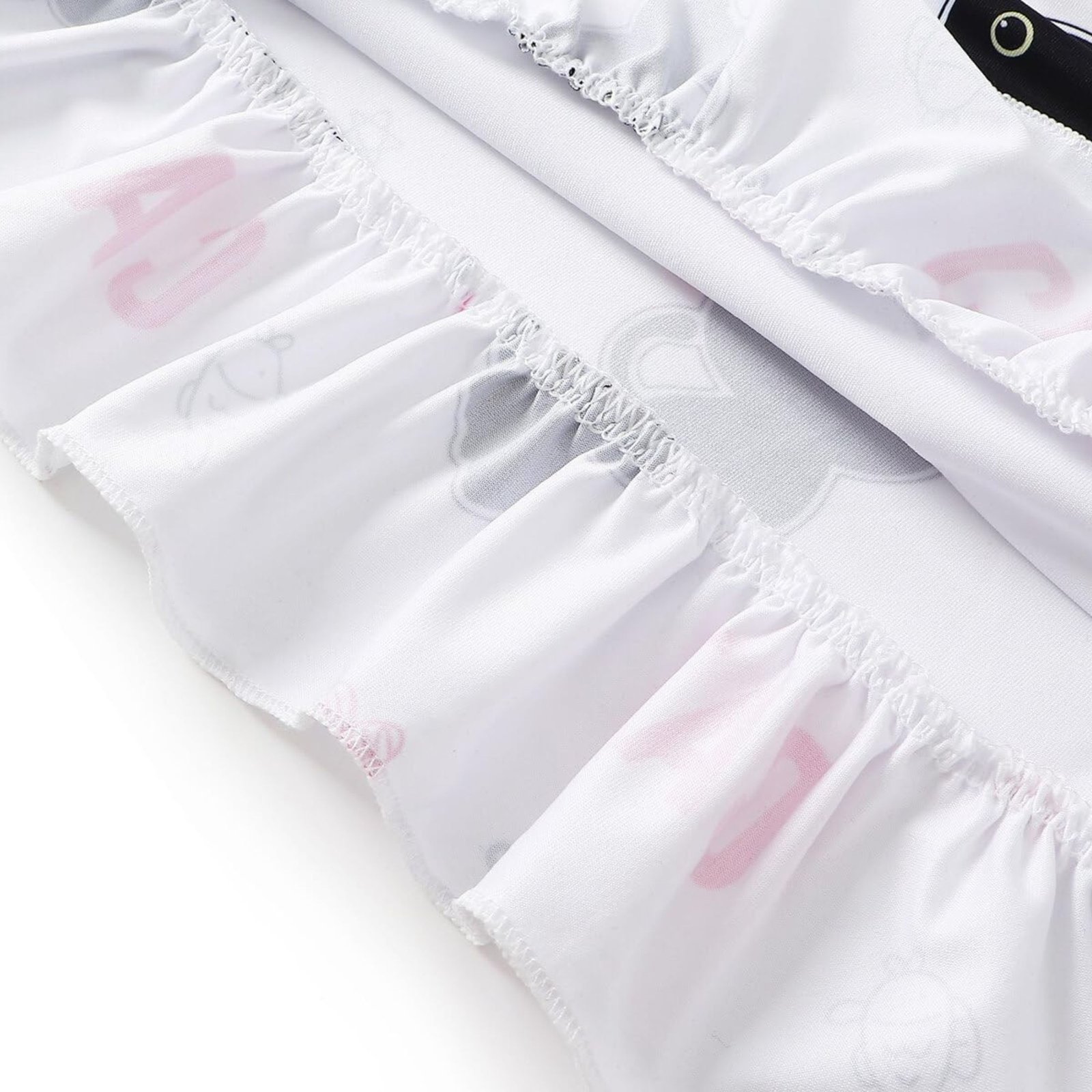 Jurebecia 2Pcs Girls Nightgowns cats Pajamas Toddler Nightgown Sleepwear Flutter Short Sleeves Night Gowns for Kids 3-4 Years 110 CM - 图片 12