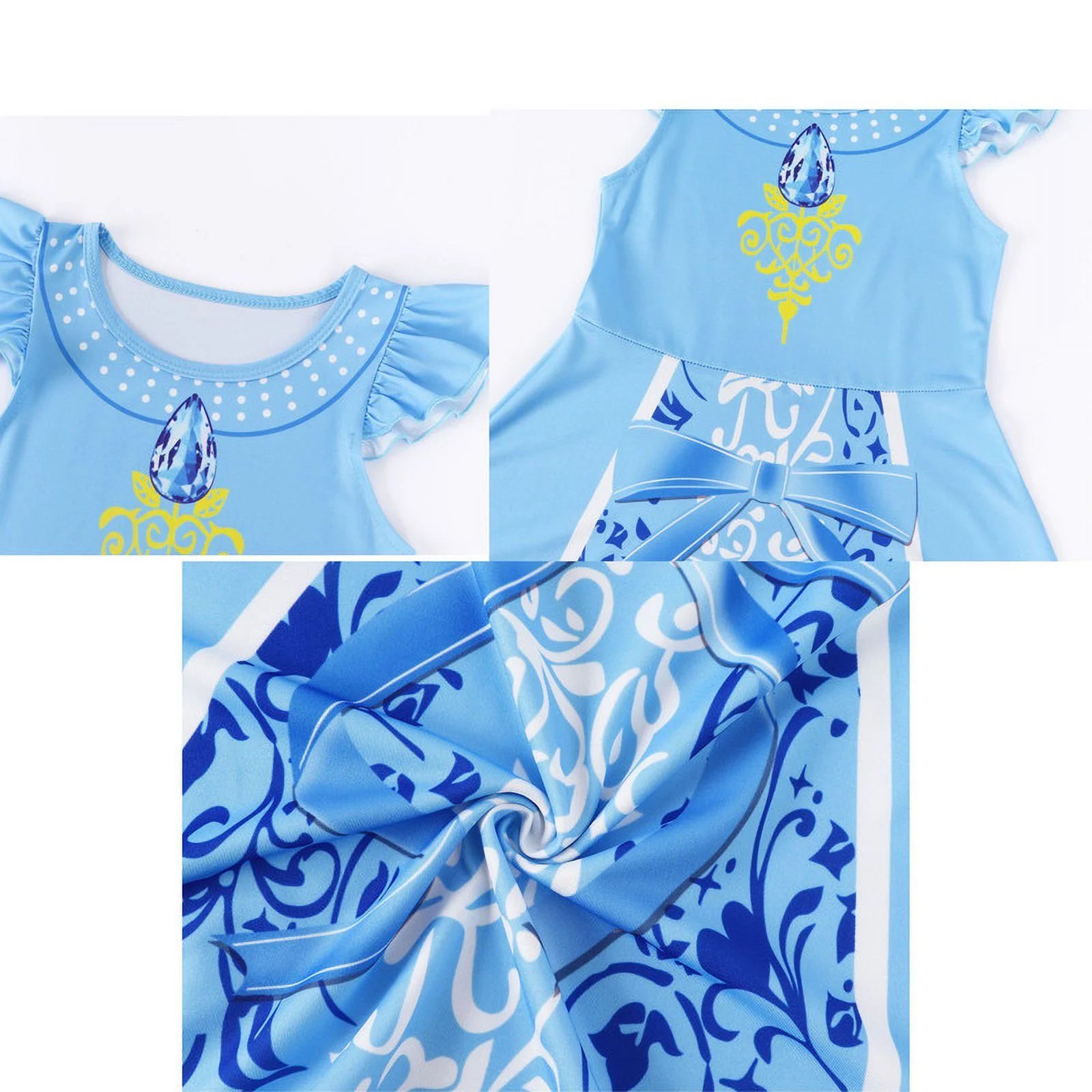 Benylion Girls Princess Dresses Cinderella Costume Birthday Party Dress Cosplay Outfits Role Play Clothes Outfit for 5-6 Years - 图片 5